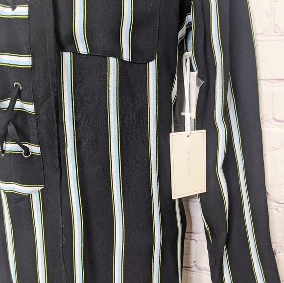 1. State Long Sleeve Lace Up Shift Dress - Picture 6 of 8